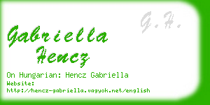 gabriella hencz business card